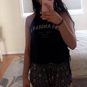 los angeles halter top with laced up sides